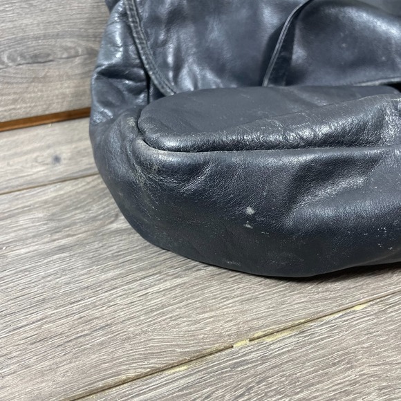 VTG Libaire California Bag Black Soft Leather Cross Body Flap Satchel Brief Case - Picture 8 of 16